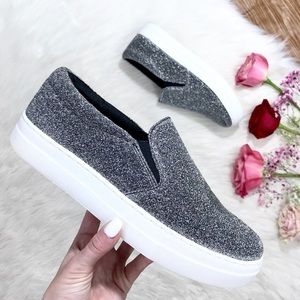 NWT Metallic Glitter Slip-On Elevated Gill Sneaker
